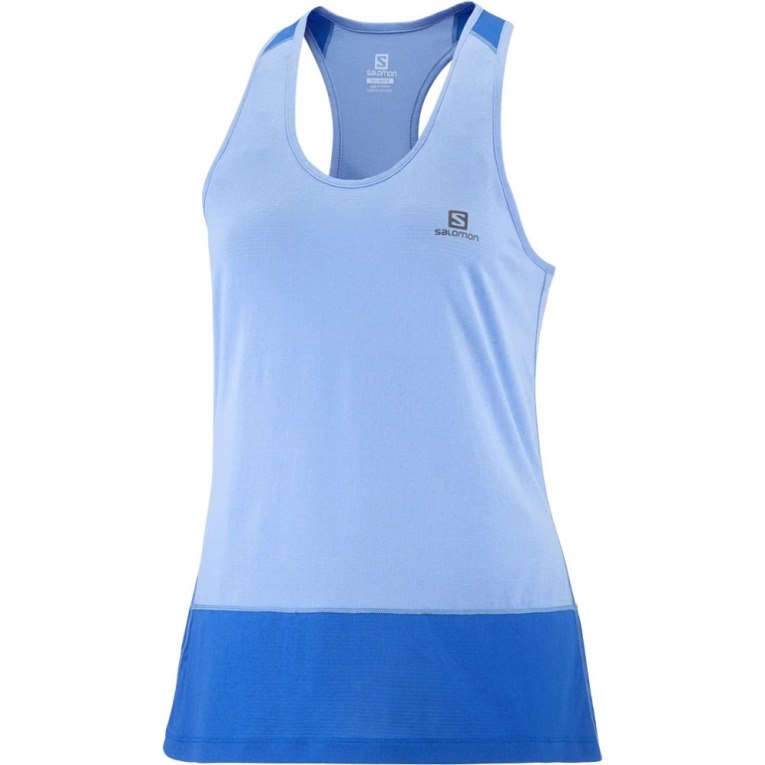 Tank Top Salomon Cross Run Mujer Azules | MX AHGB893